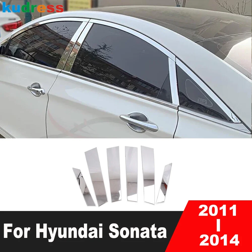 

Накладка на центральную стойку окна автомобиля для Hyundai Sonata 2011 2012 2013 2014, стальные средние стойки B C, аксессуары