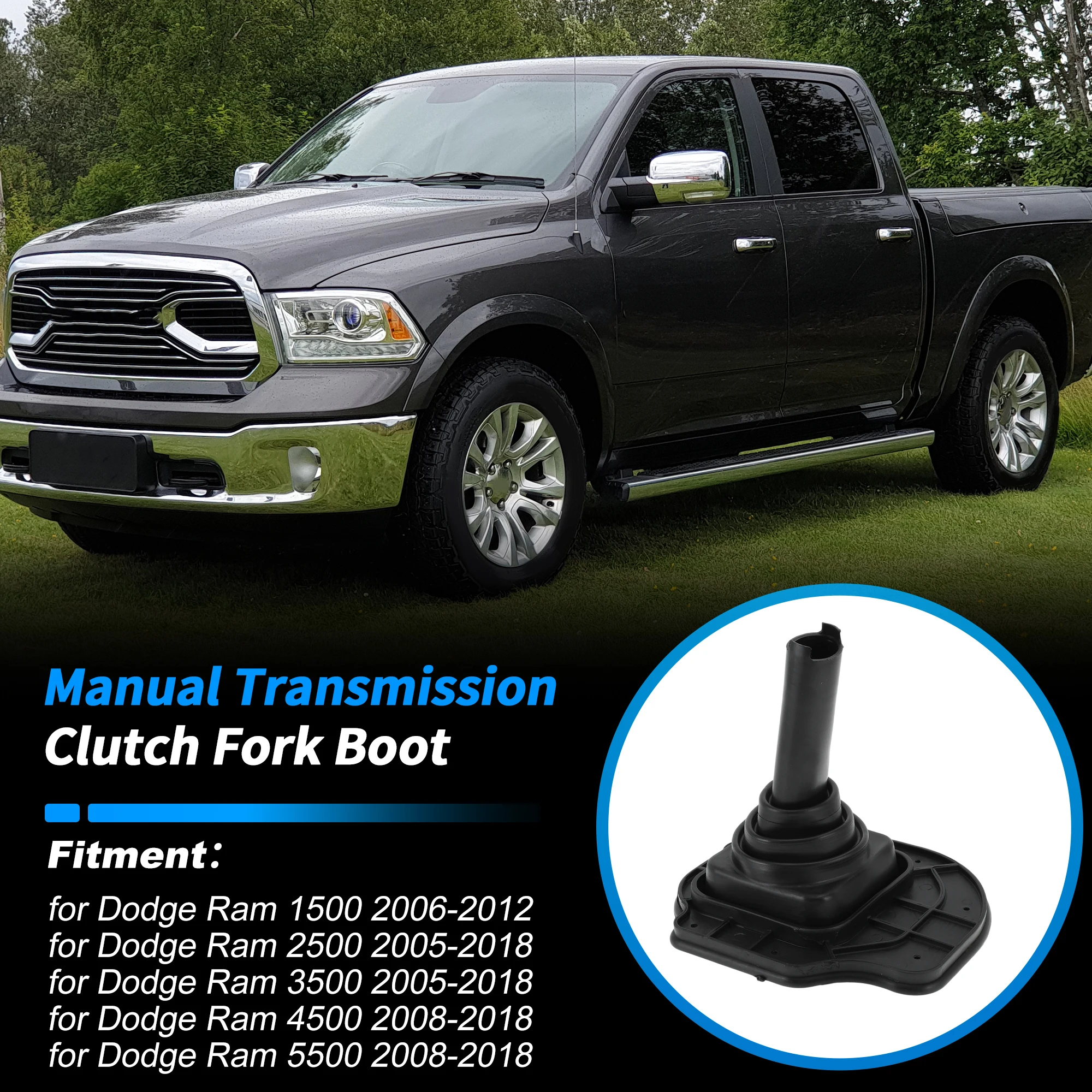 

Нижний чехол рычага переключения передач UXCELL для Dodge Ram 1500 2500 3500 No 55366707AC