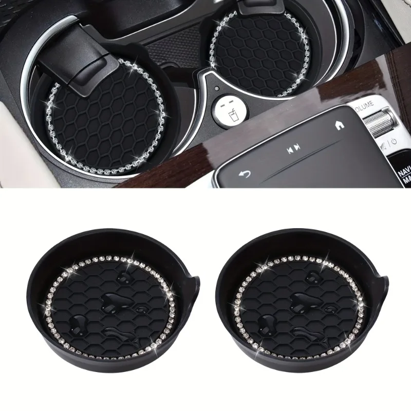 

2pack Universal Car Cup Coaster - Bling Non-Slip Cup Holders with Crystal Rhinestones for Car Interior