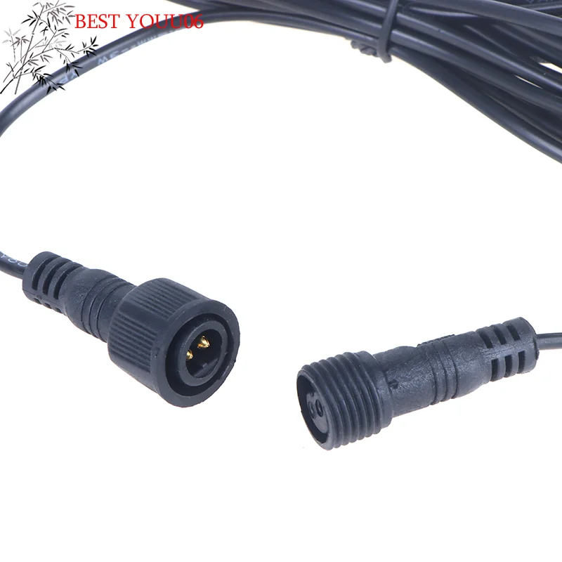 (YOUU06)5Meter Extension Cable For Solar Spotlight Waterproof Cable 2Pin Male To Female Connector Floodlight Universal Cable