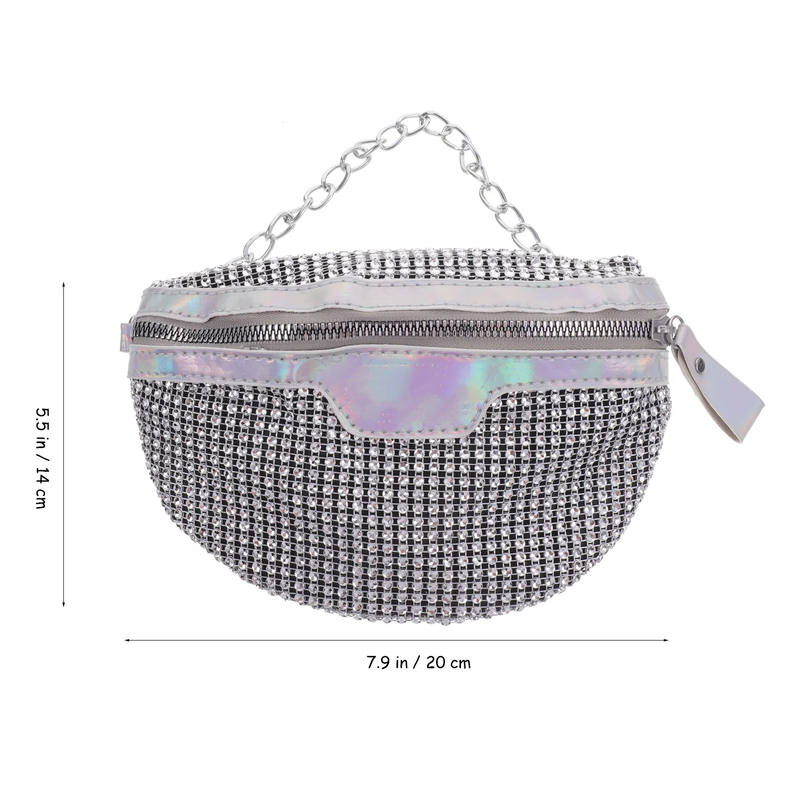 حقيبة خصر لامعة للنساء، حقيبة تخزين عصرية خفيفة الوزن للسفر والتسوق والعمل والاستخدام اليومي والأنشطة الخارجية