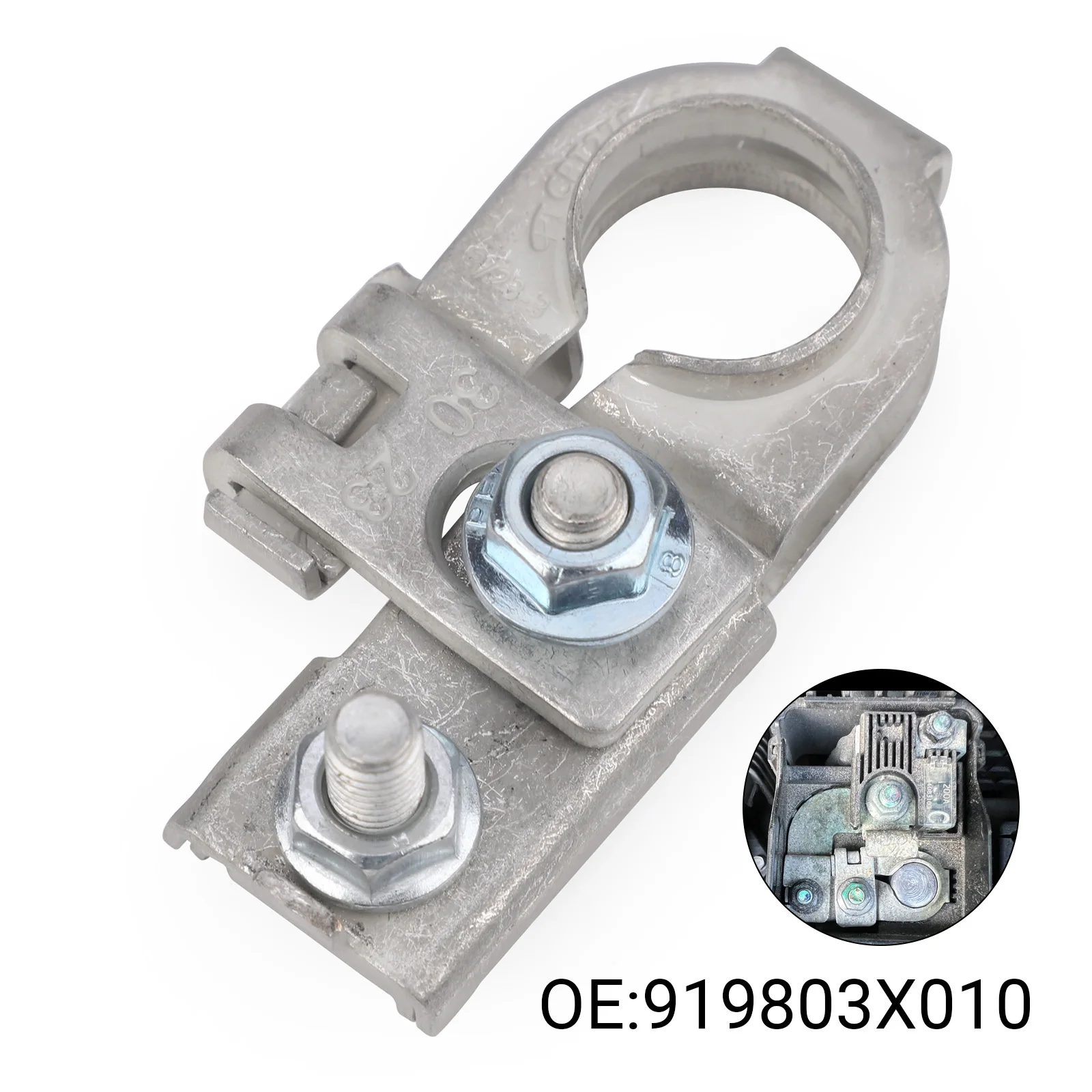 

91980-3X010 919803X010 Positive Battery Clip Connector Battery Terminal Connector with Nut For Hyundai Accent Kia Rio Kia Sedona