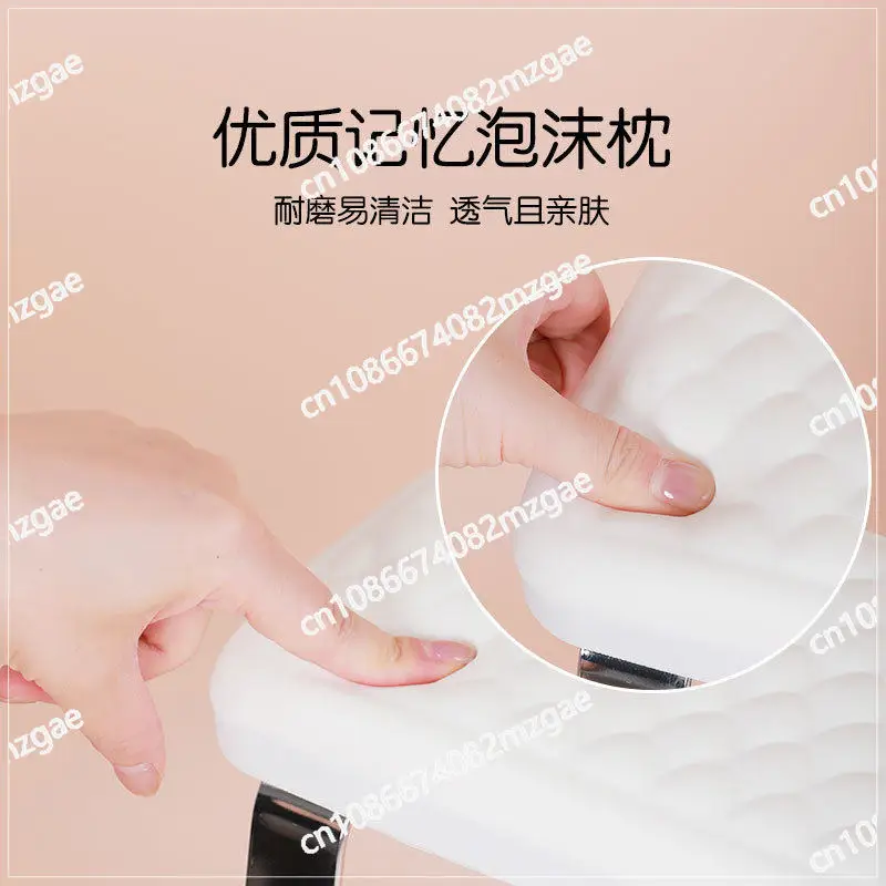 Movable foot bath pedicure stool comfortable leather foot pillow hand pillow foot pad with storage tray for nail and beauty shop