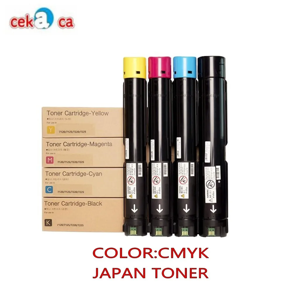 Japan プリンター用トナーカートリッジ7120および7120,xerox 7220 プリンター用006r01457,006r01458,006r01459,006r01460,トナー,7125と互換性があります