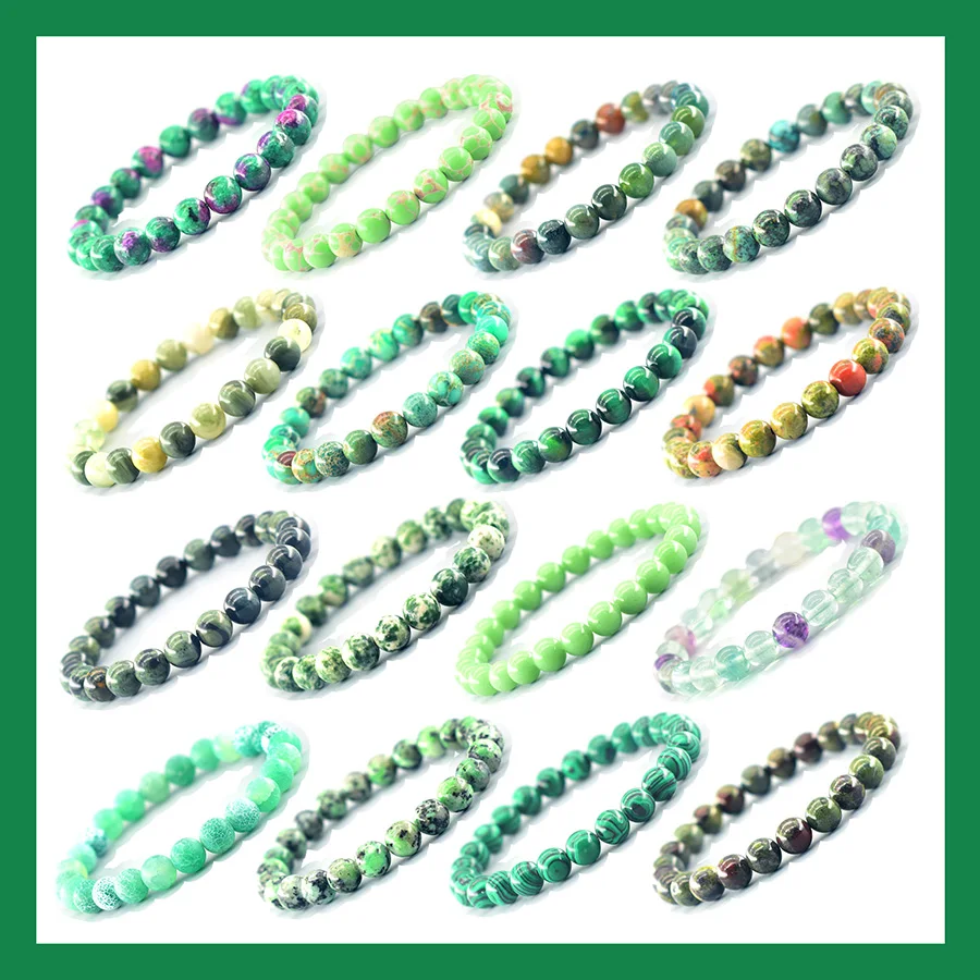 الملونة الحجر الطبيعي سوار النساء الرجال الأزرق الأباتيت اللازورد حبة مجوهرات الأحمر جاسبر مطاطا الإسورة جمشت قوس قزح العقيق #3