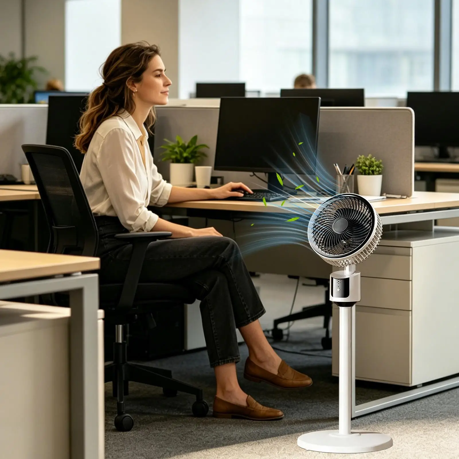 Floor Fans For Home 3-Speed Quiet Large Cooling Room Standing Powerful Fan For Bedroom Study Office College Dorm Apartment