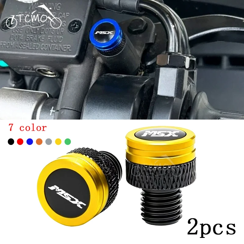 

M10*1.25 Motorcycle CNC Aluminum Mirror Hole Plugs Screws Bolts Cover Caps For Honda MSX125 Grom MSX 125 2013-2026 Accessories