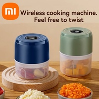 Xiaomi Mini Electric Garlic Chopper 250ml Portable Rechargeable Vegetable Chopper Nuts Chili Onion Minced Meat Baby Food Spices