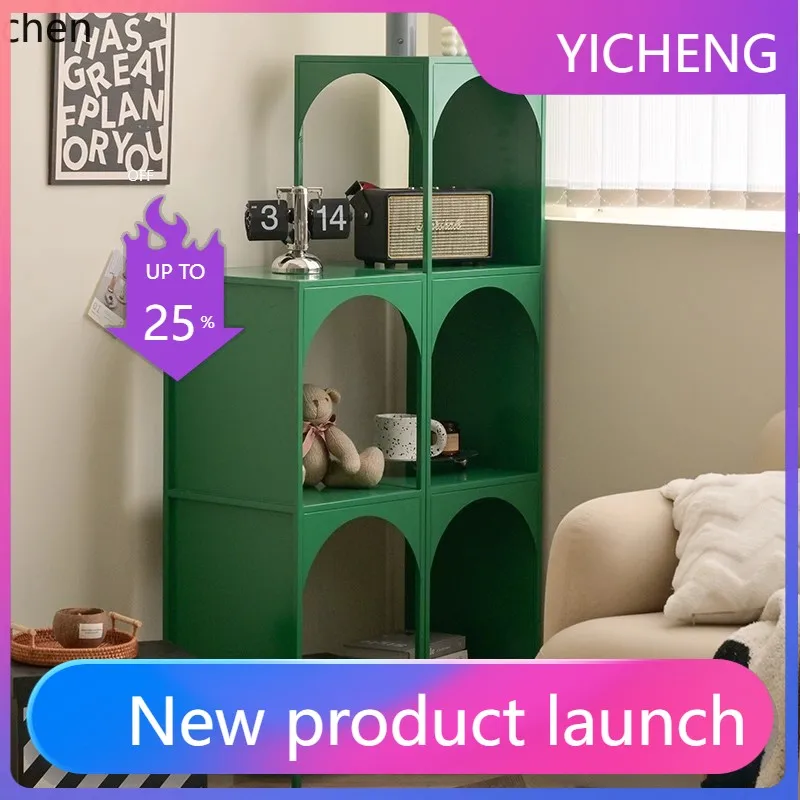 LYY  Bookshelf Corner Floor Storage Rack Narrow Cabinet Iron Art Storage Cabinet