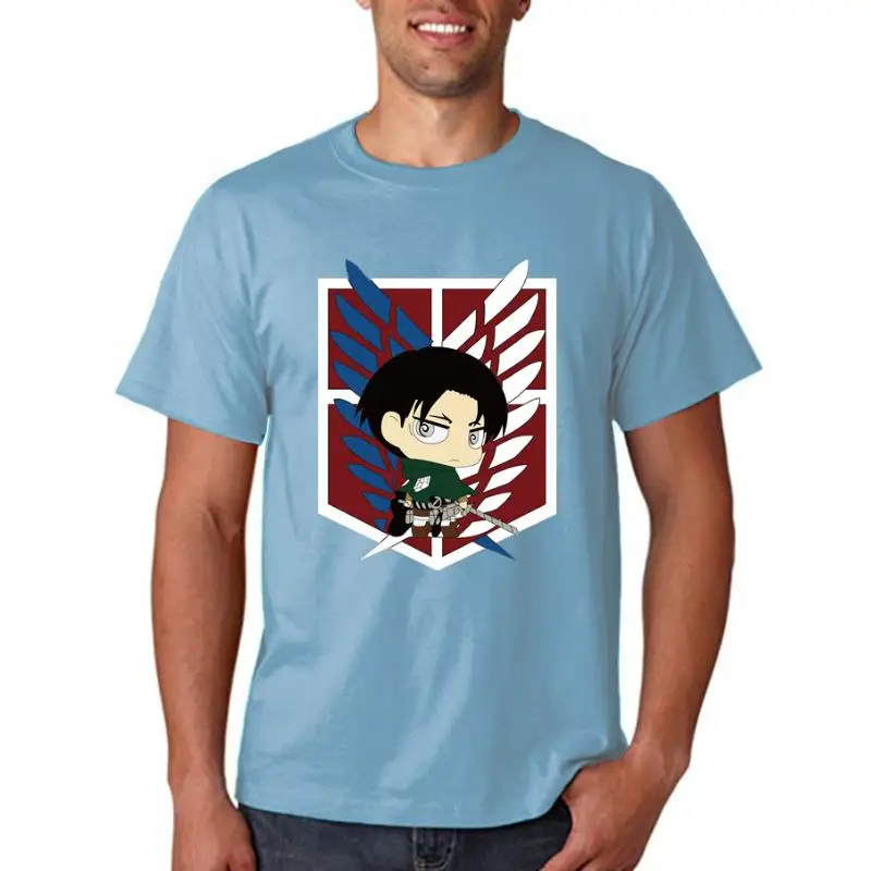 Title: A gender-neutral T-shirt with a Titan Attack T-shirt top, made of high-quality cotton, Japanese anime, classic clothing