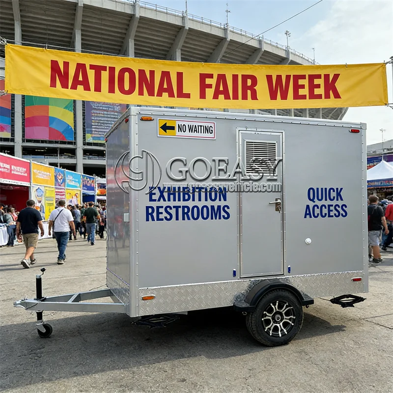 Innovative Portable Restroom Trailer with High End Bathroom and Shower Options