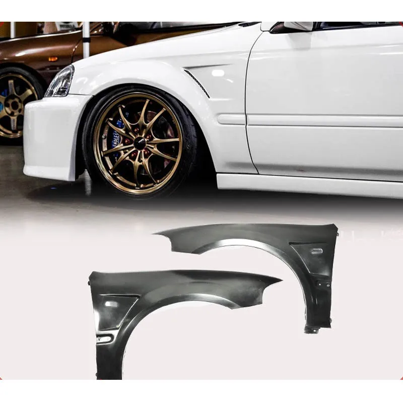 

Для Honda Civic EG трехдверный выпуск, модификация переднего крыла из углеродного волокна, комплект переднего крыла с широким корпусом