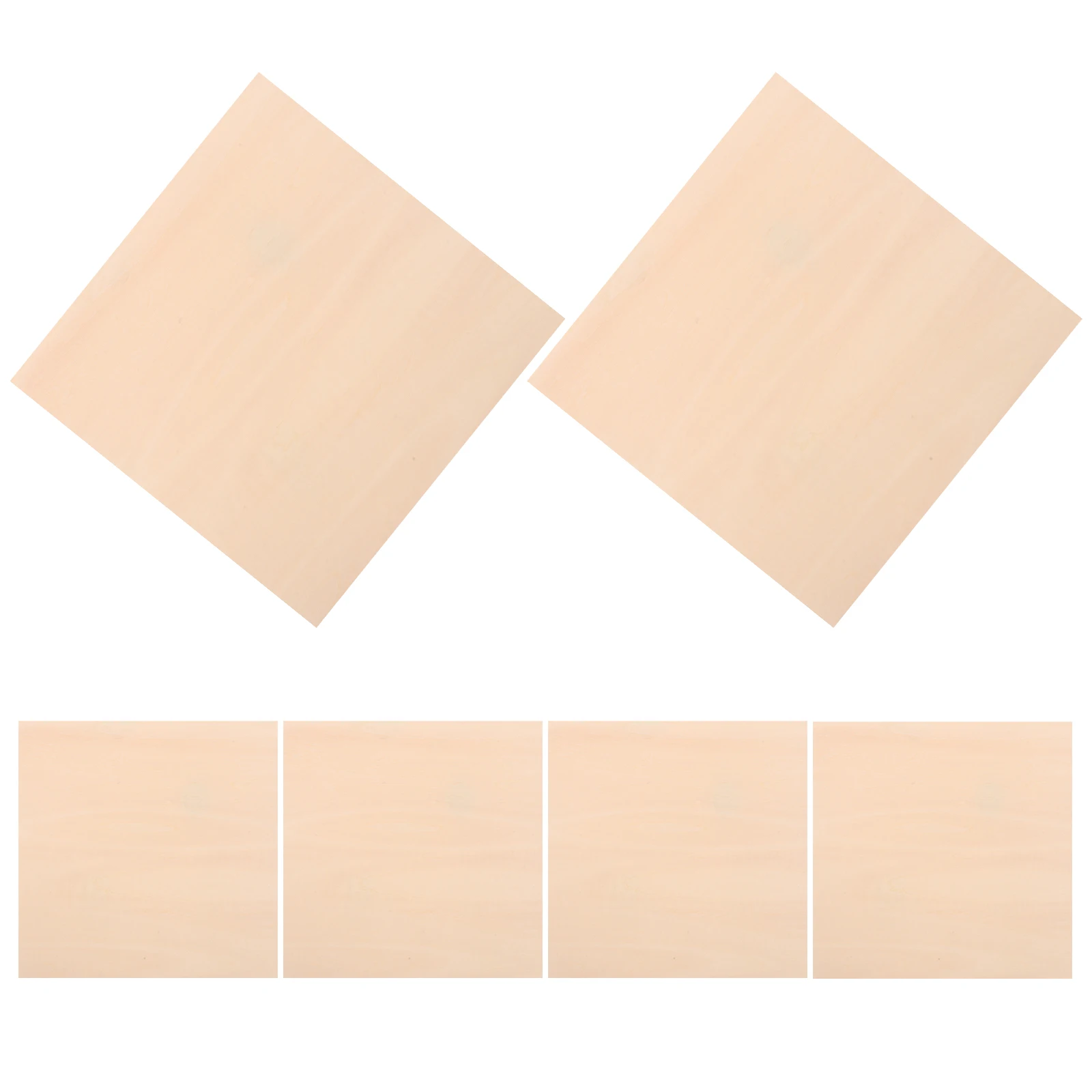 

6pcs Basswood Plywood Smooth Carving Blocks Planks Shelves Blank Signs Wood Projects Unfinished Squares Lightweight Easy Cut
