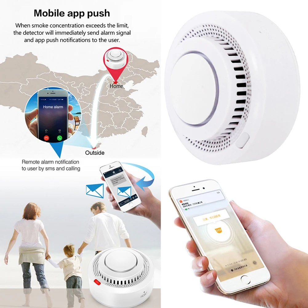 WiFi Smart Smog Detector Battery Operated For Bedroom