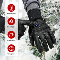 Warm Heated Gloves Tactical Gloves Winter Gloves With 3 Levels 2200mAh Rechargeable Battery Powered Electric Heat Glove