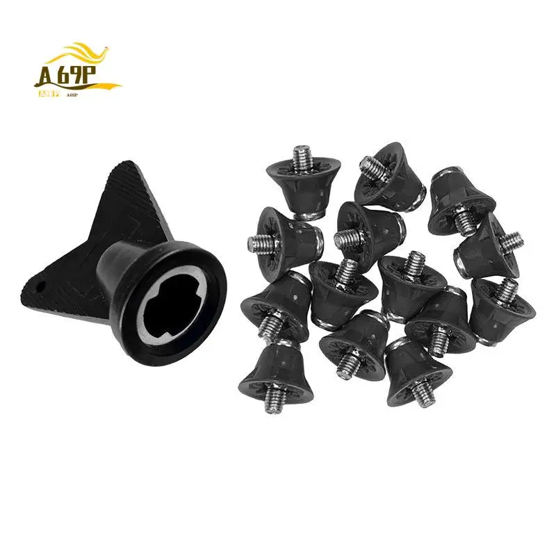 A69P-12 Pcs Football Boot Studs Rugby Studs Turf 13Mm M5 Screw Shoes Spikes, Soccer Studs For Competition Training