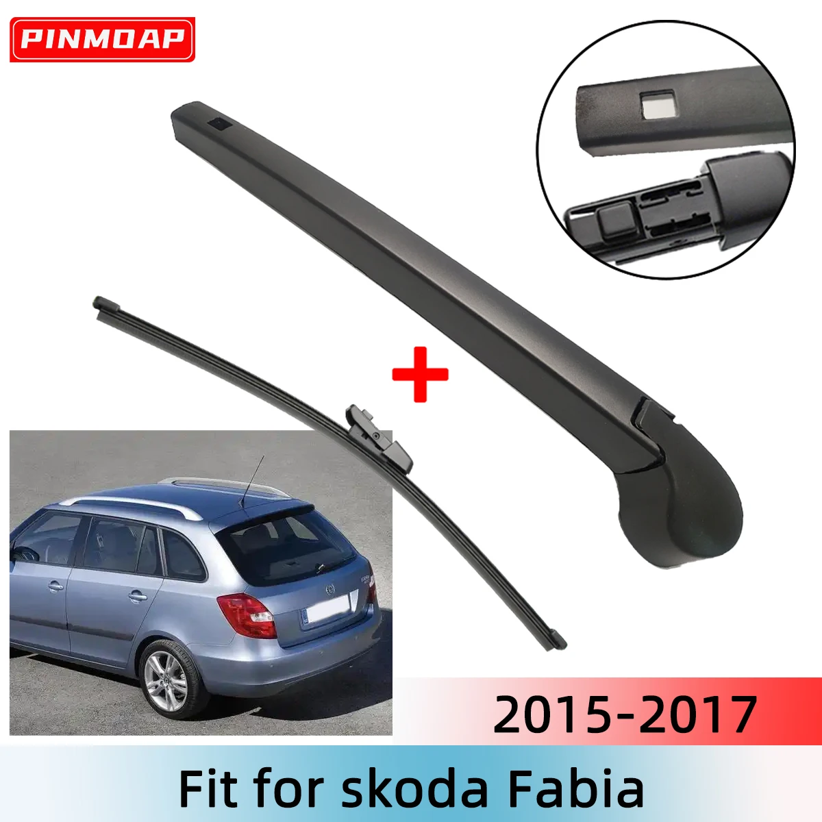 1/2PCS Heckscheibenwischerblatt Wischerarm Kit für Skoda Fabia 2015--2017 Windschutzscheibe Windschutzscheibe Heckscheibe