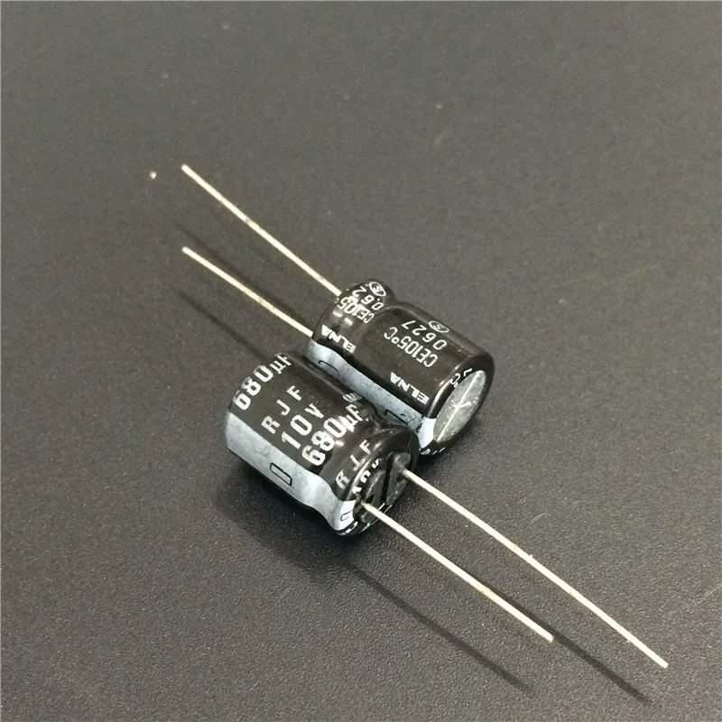 일본 ELNA RJF 시리즈 초저임피던스 고신뢰성 오디오 캐패시터, HiFi DIY, 680uF, 10V, 10x12.5mm, 10 개/100 개