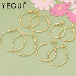 YEGUI MC19,jewelry accessories,18k gold plated,pass REACH,nickel free,round ring,charms,diy earrings,jewelry making,6pcs/lot