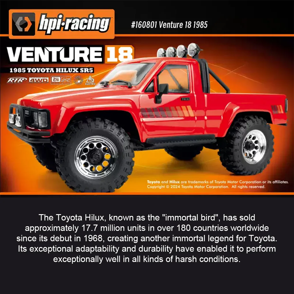 1/18 HPI Venture يحاكي 4WD RC سيارة بدون فرش/نحى ثنائي السرعة جهاز تحكم عن بعد كهربائي على الطرق الوعرة تسلق لعبة نموذج سيارة