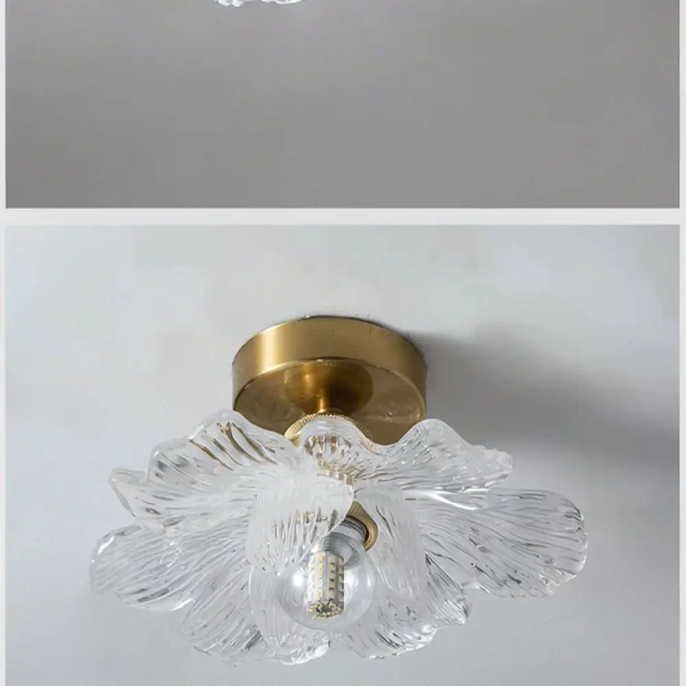Modern Minimalist Petal Ceiling Lamp Full Spectrum Eye Protection Light For Corridor Entrance Walkway Bedroom Indoor Decor