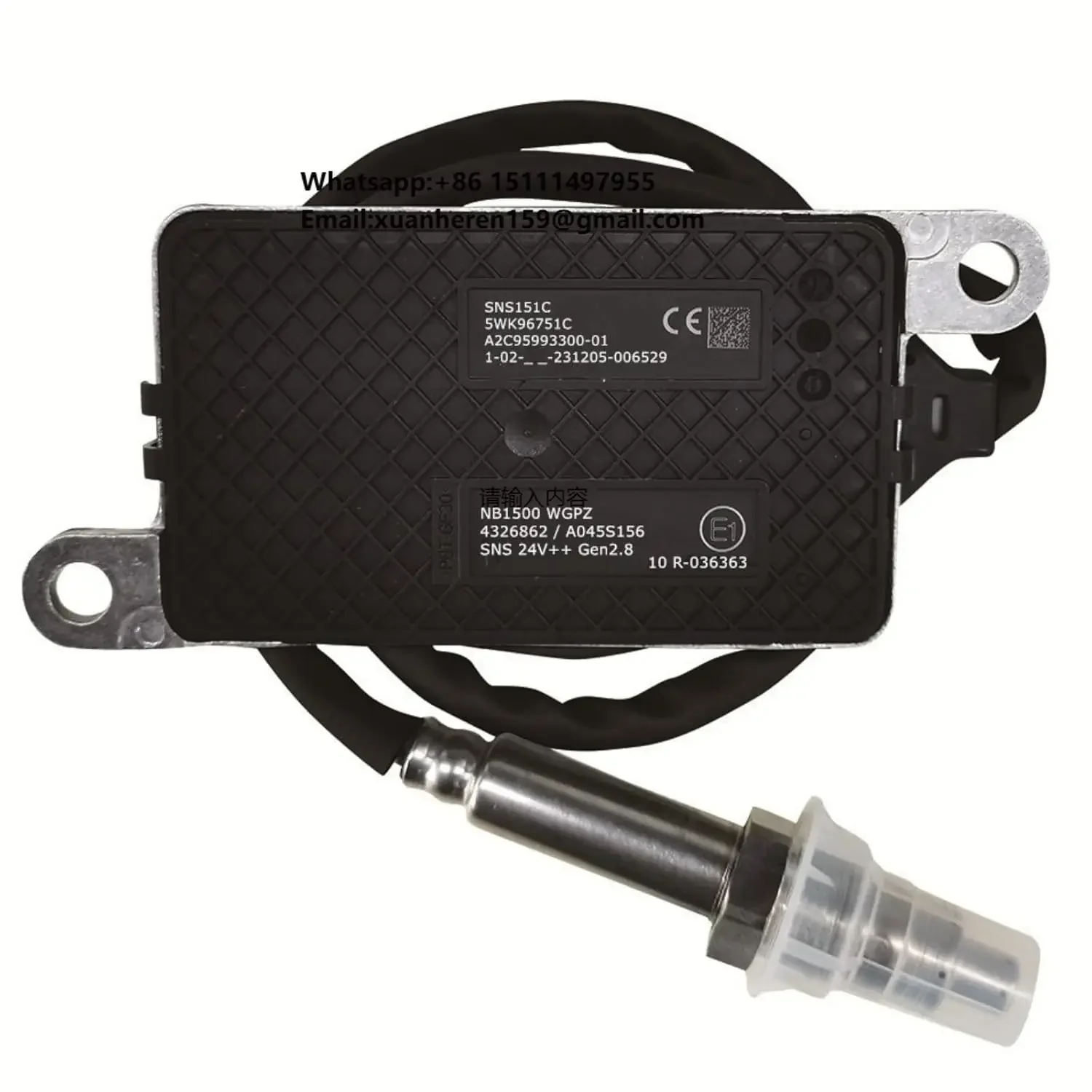 

New NOX Sensor 5WK96751C 5WK96751A Nitrogen Oxygen Sensor NOX Sensors Fit for Cummins Engine Car Accessories 24V
