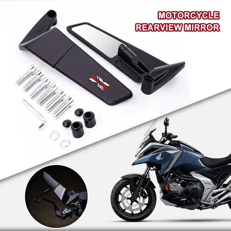 CNC Motorcycle Mirror Wind Wing side Rearview Reversing mirror For Honda NC750X NC700S NC700X NC750S NC750 X/S  Accessories