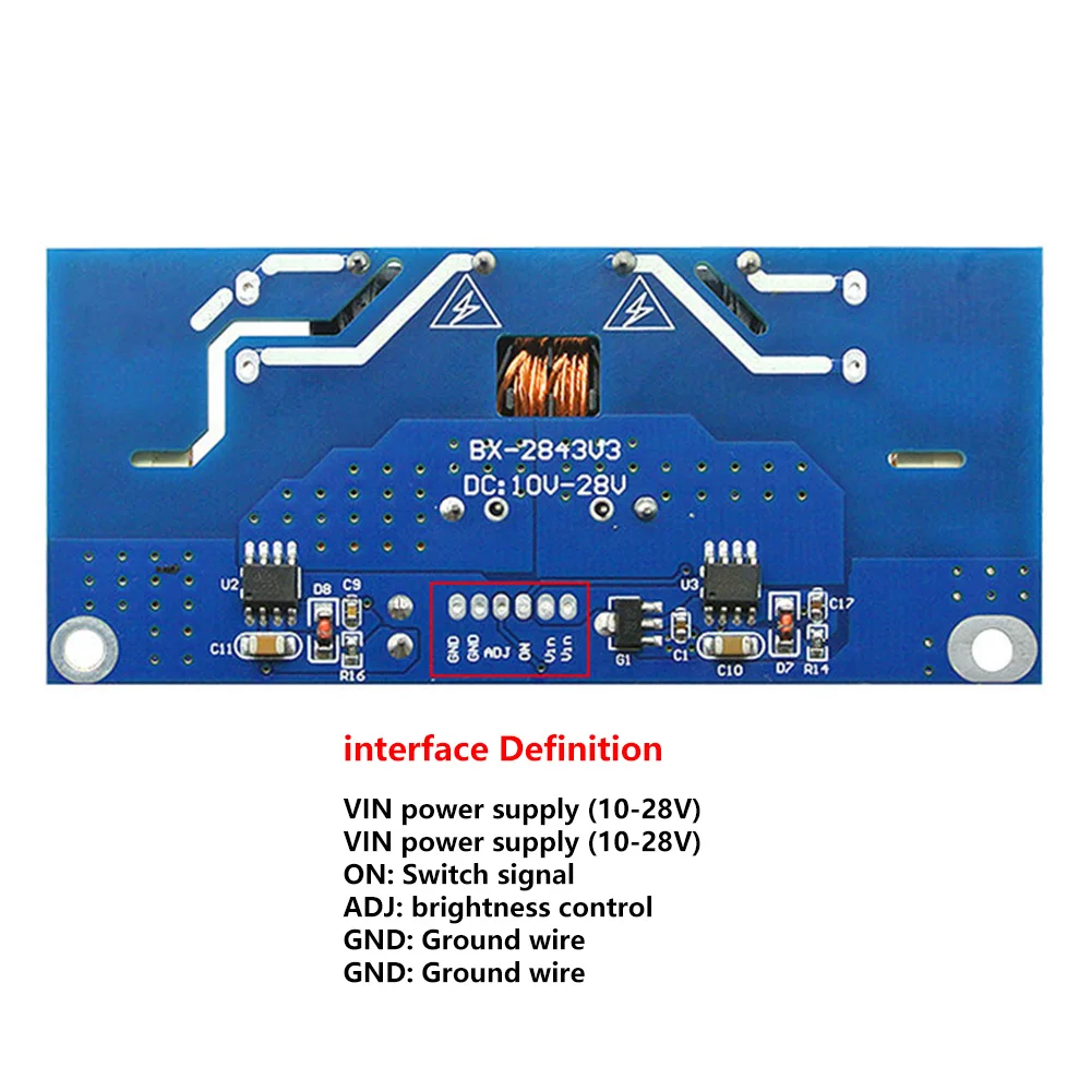 10-28V 4 CCFL Lamp Backlight Universal Wide Voltage Laptop Port High-voltage board LCD Inverter for 15-24\