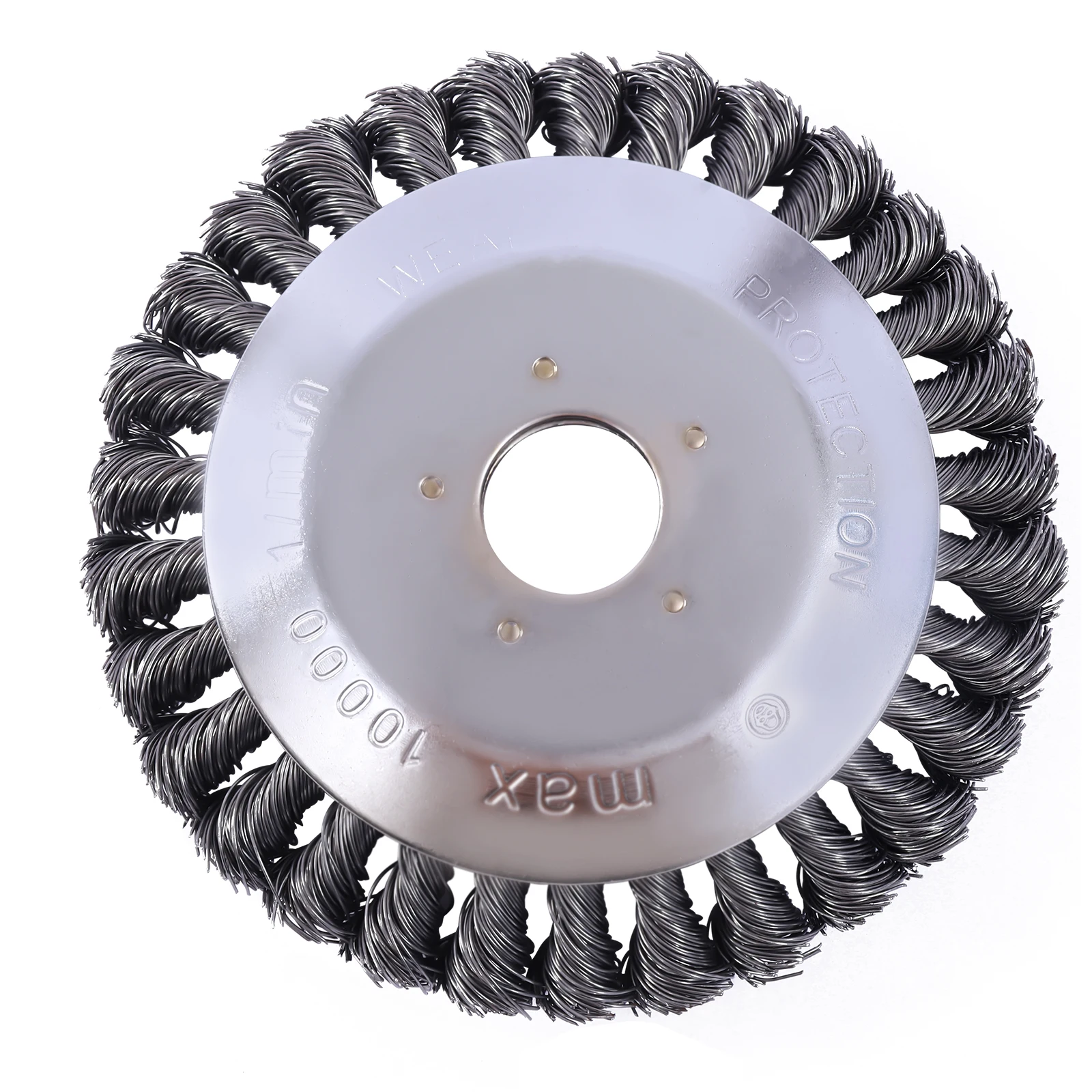 Rotary Steel Wire Weed Brush Blade Suitable for Gasoline Lawn Mowers with A Hole Diameter of 25.4mm/1inch