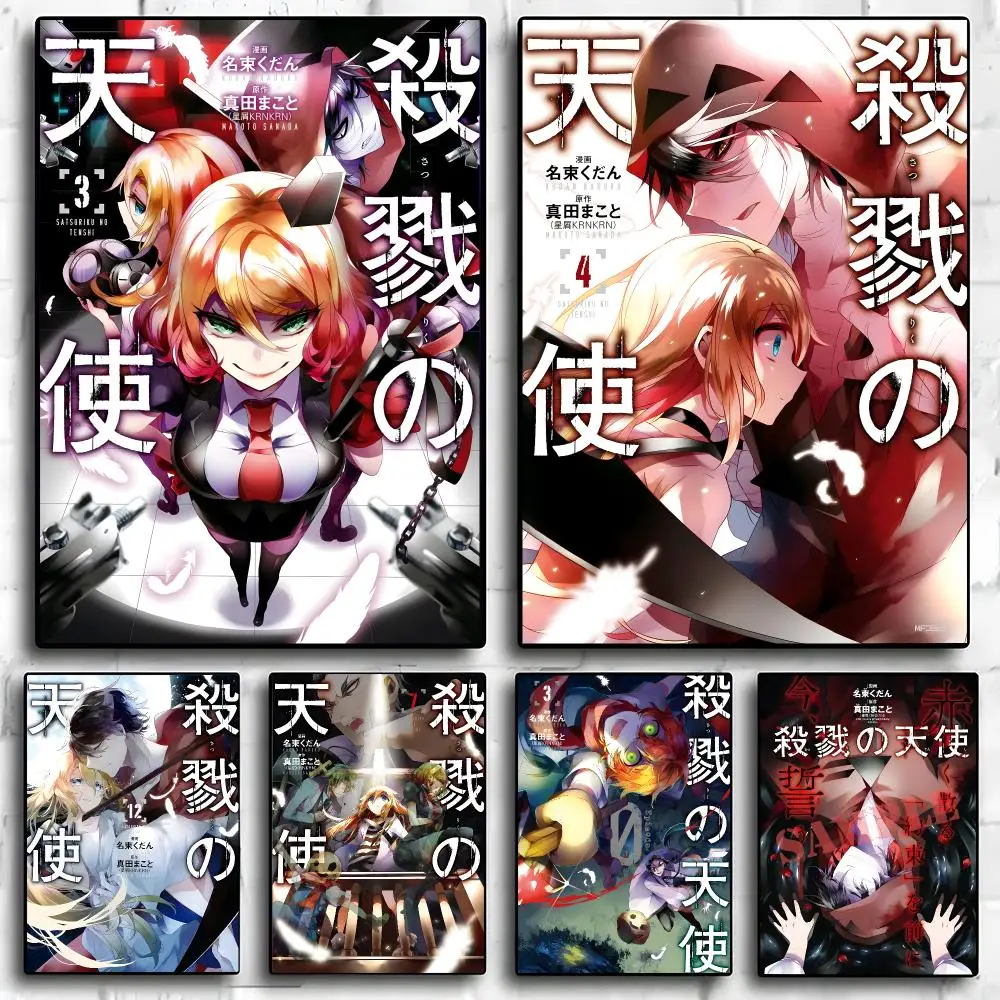 Anime Angels Of Death Poster Poster Self-adhesive Art Waterproof Paper Sticker Coffee House Bar Room Wall Decor