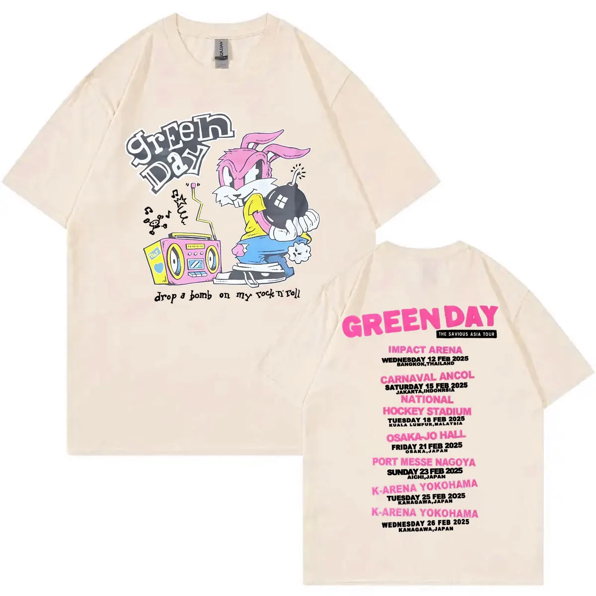 新品未使用XLサイズGREEN DAY Tour 2025 公式Tシャツ Green Day The Saviors Tour 2025 Graphic T Shirts Men Women