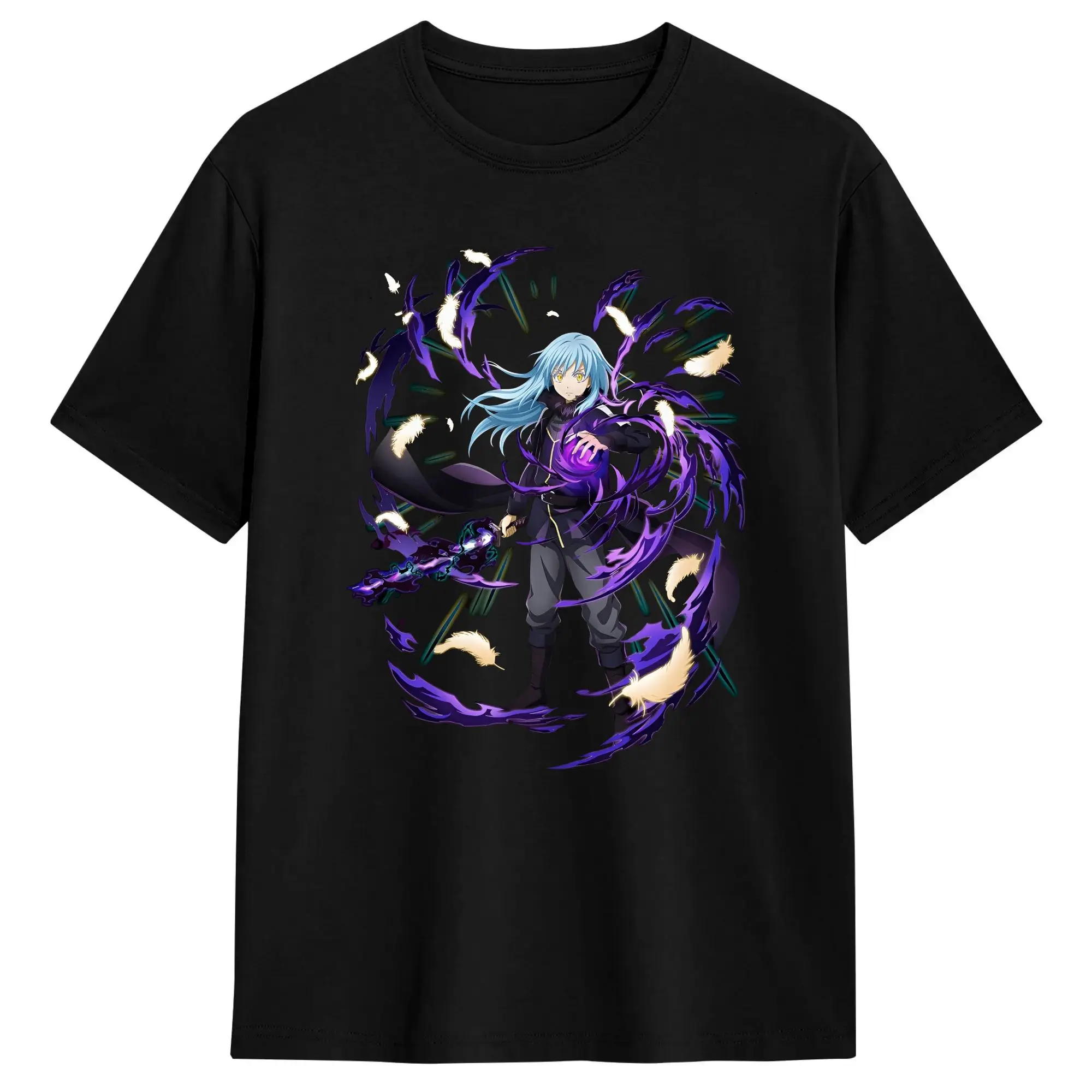 Men T-Shirt Anime That Time I Got Reincarnated As A Slime T Shirts Novelty Rimuru Tempest 2026 Summer Streetwear Cotton Clothes