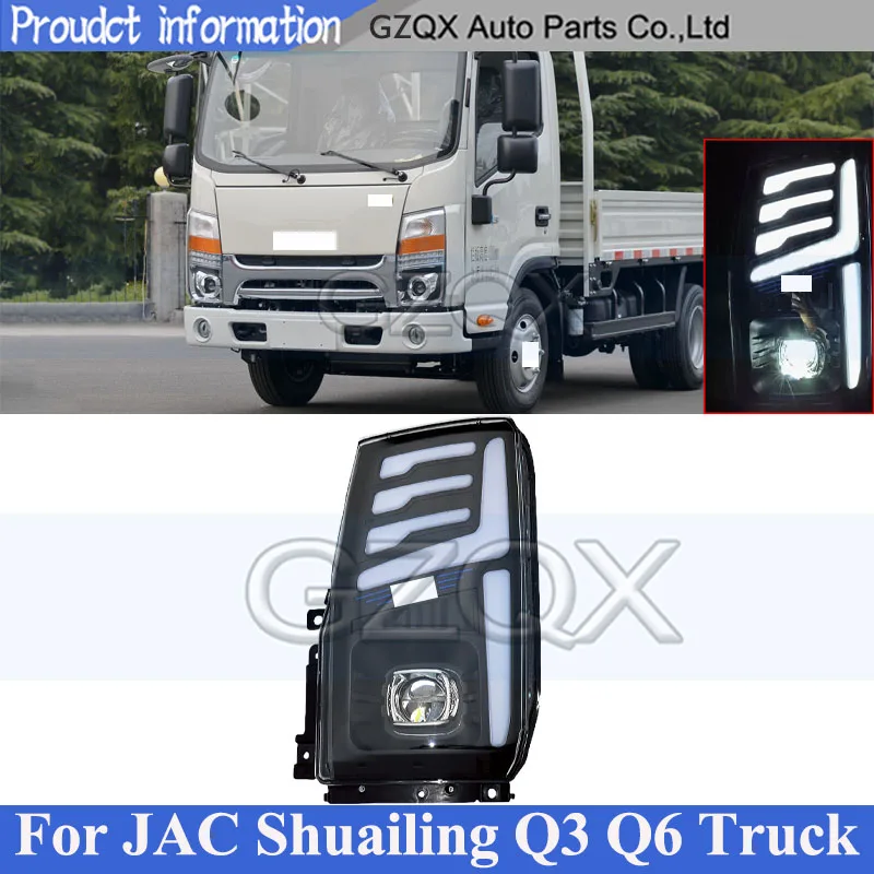 CAPQX Upgrade LED Front Bumper Head Light Head Lamp For JAC Shuailing Q3 Q6 Truck Headlight Headlamp Front Turn Light