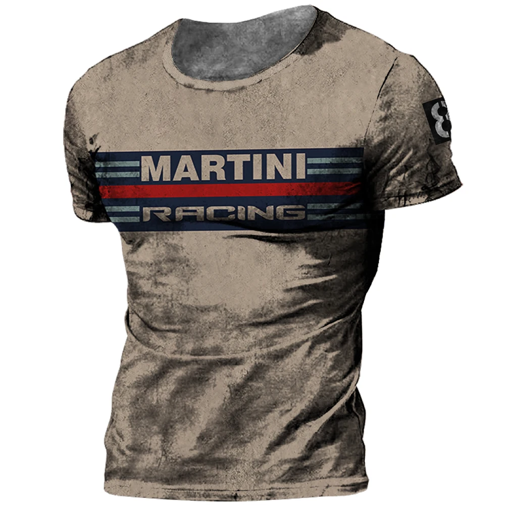 2023 Summer T-Shirt Men Vintage Print 3D American Route 66 T Shirt Short Sleeve Tee Tops Oversized Shirt Loose Male Clothing image 5