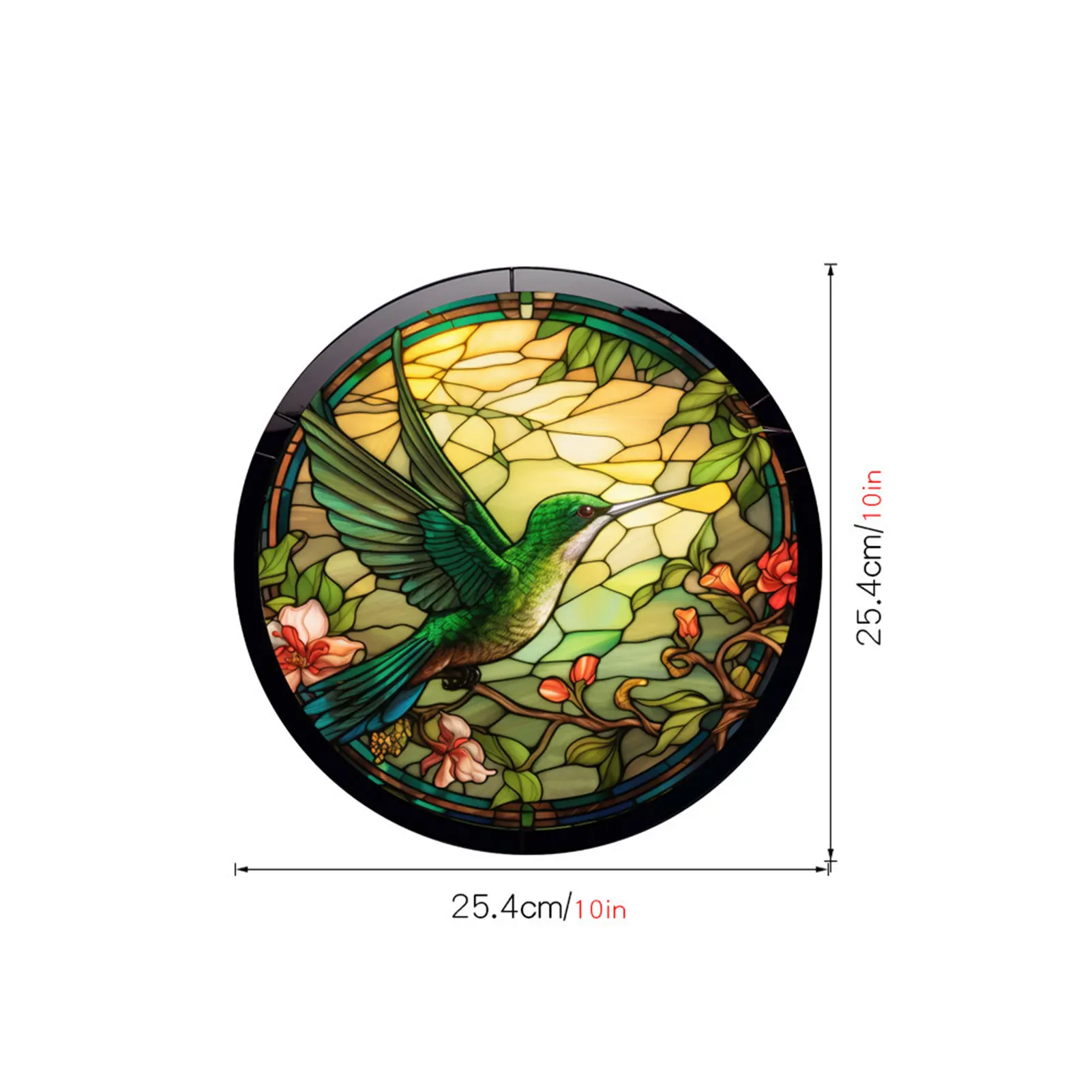 Bird Warning Window Decals Colorful Hummingbird Stickers for Bird Strike Alarm Bird Repellent