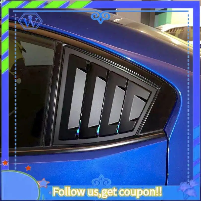 

M46K-Matte Black Rear Side Vent Quarter Window Louver Shutter Cover Trim Replacement For Subaru WRX /WRX STI 2015-2021