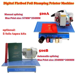 LY 500A/B Digital Flatbed Foil Stamping Printer Machine 57x250MM for Color Business Card Printing Resolution 300DPI 220V 110V