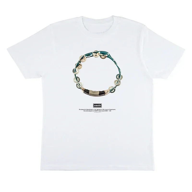 

Summer men's Oasis Band logo printed retro rock T-shirt, 100% pure cotton fashionable casual wear top y2k