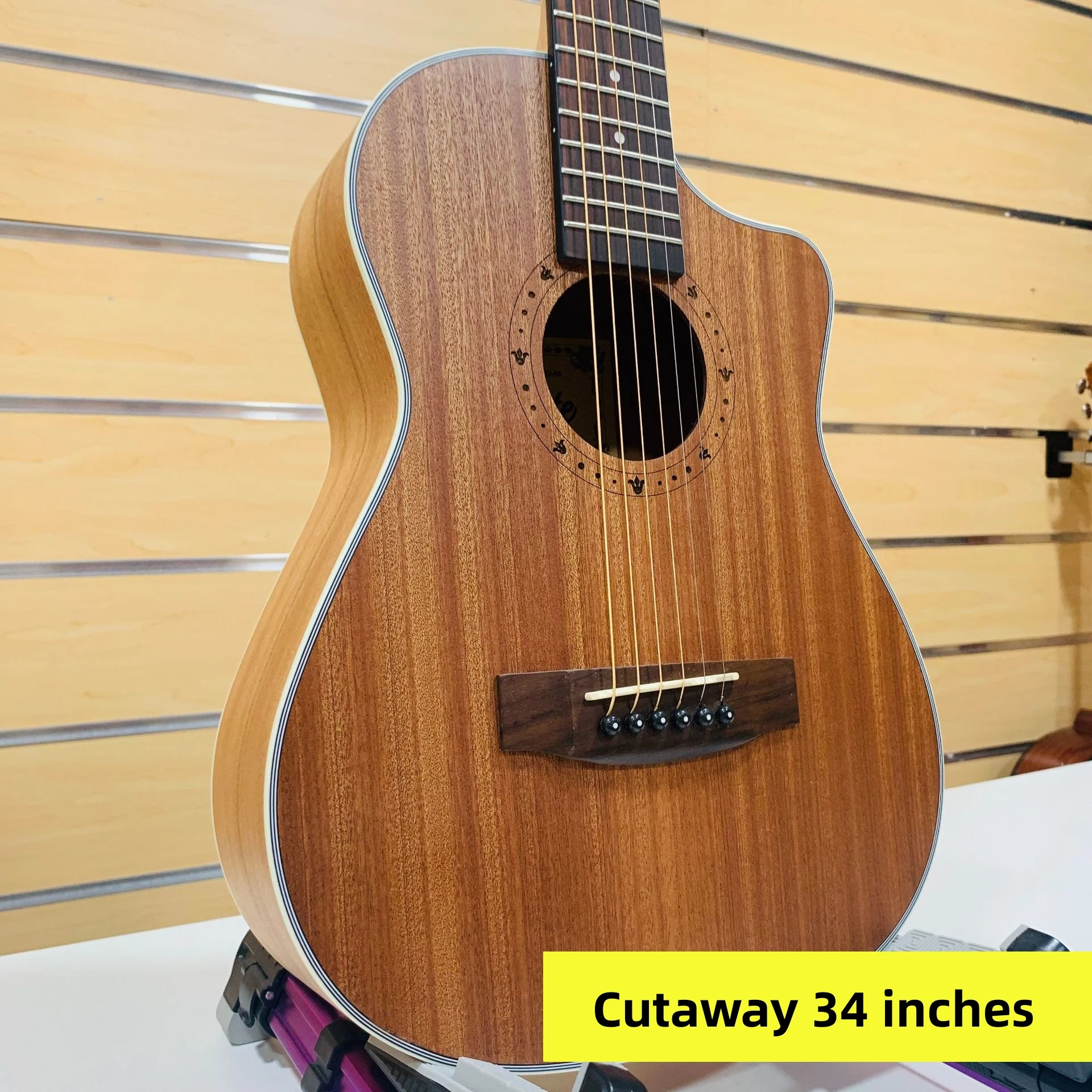 30 34 Inches Guitar 6 Metal Strings Spruce Picea Asperata Mini Electric Guitarlele Baritone Travel Guitalele Acoustic Ukulele