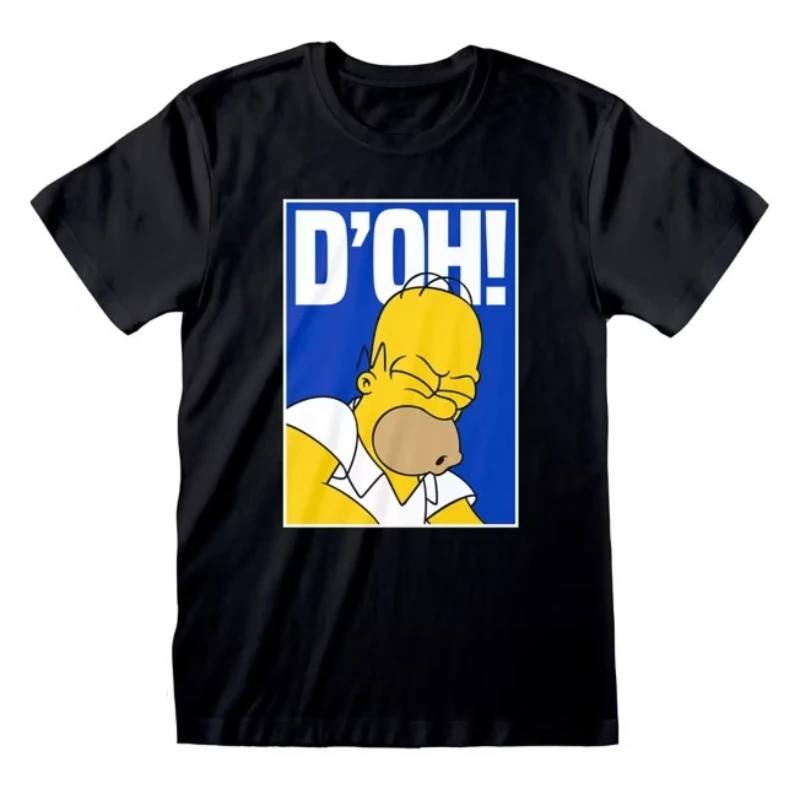 The Simpsons T-Shirts D'oh Expression Art Shirt Freizeitkleidung Cartoon Unisex Geschenk Tops Marke