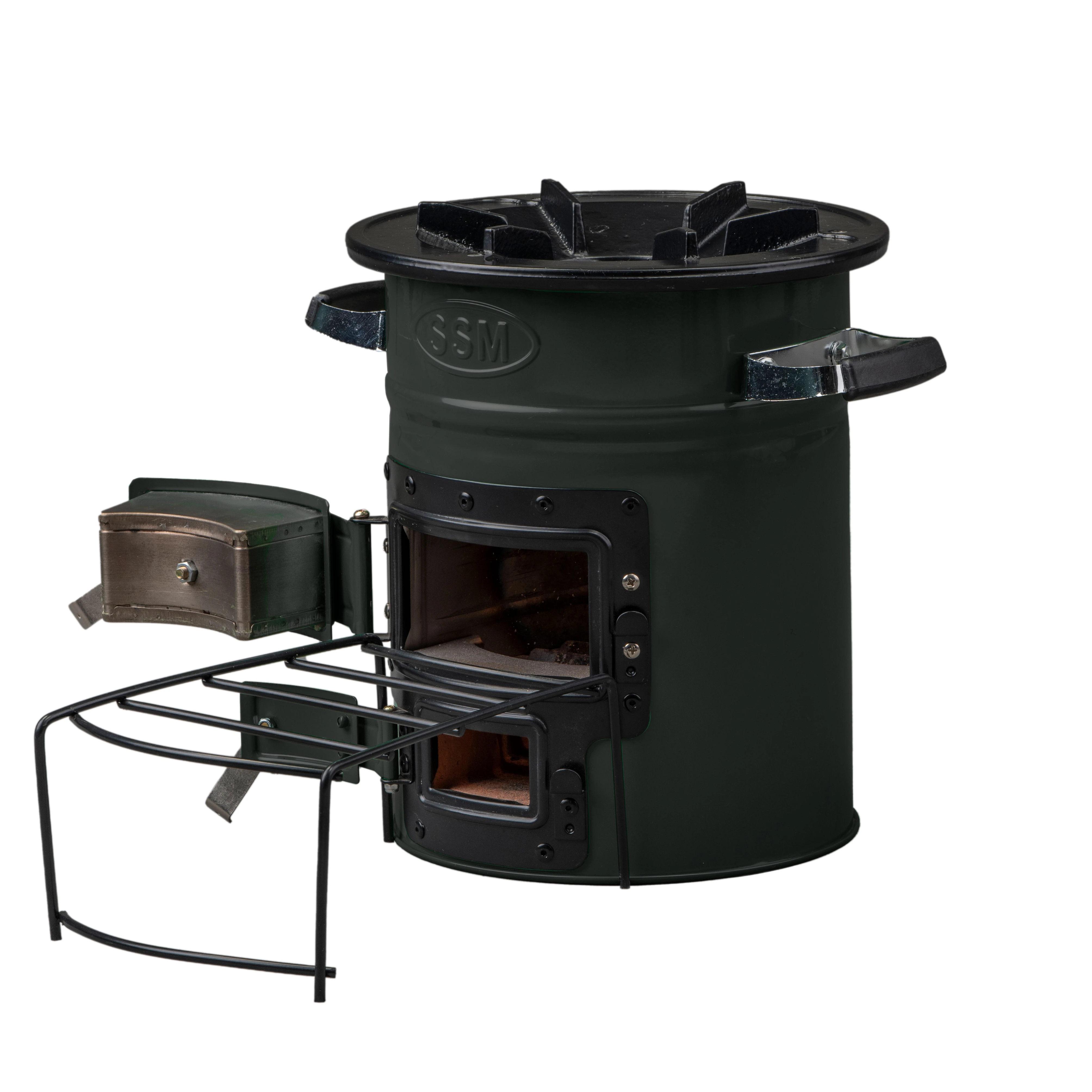 Best Quality European American High Efficiency  Portable Outdoor Two Door Wood Charcoal Stove