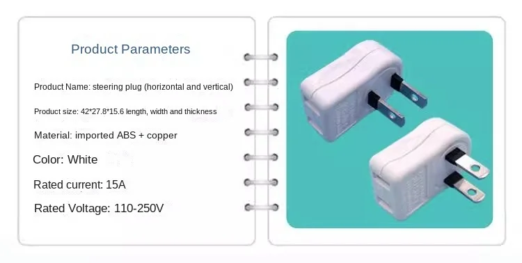 Gniazdo zasilające z obrotami 2PIN 360 kątowymi przejściówka Adapter składane adaptery podróżne konwerter zasilania gniazdo elektryczne wtyczek