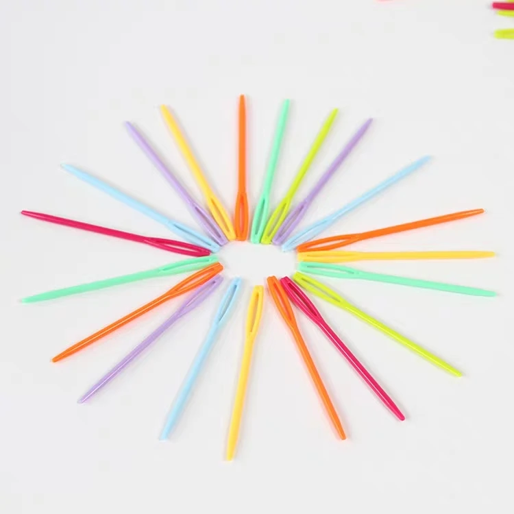 10pcs Plastic Sewing Needles Yarn Sewing Needle for DIY Sewing Handmade Crafts crochet hook set knitting needles 4