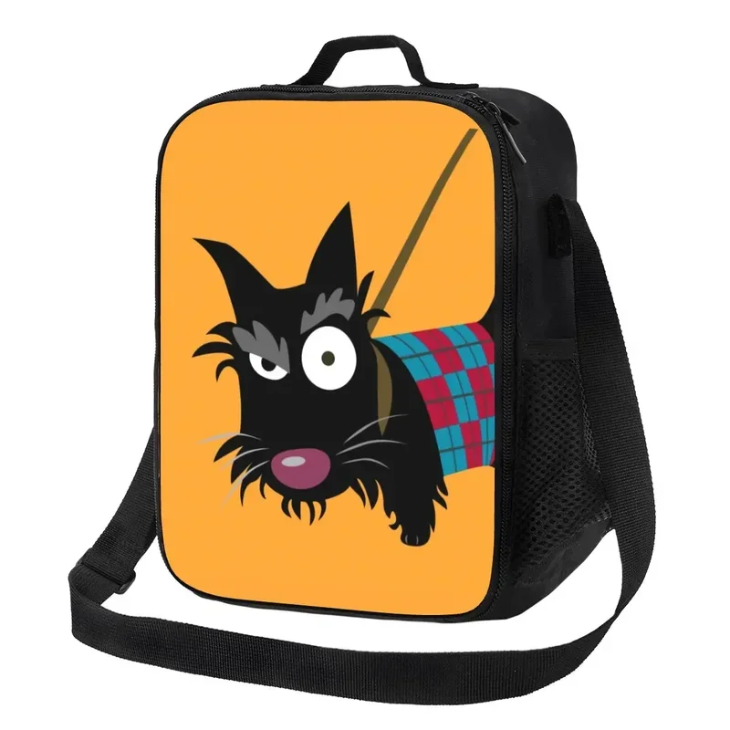 

Funny Scottie Eye Portable Lunch Box for Leakproof Scottish Terrier Dog Cooler Thermal Food Insulated Lunch Bag Kids School