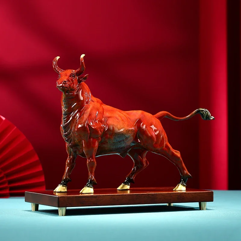 

Copper bull ornament porch office ornament high-end decorative handicrafts