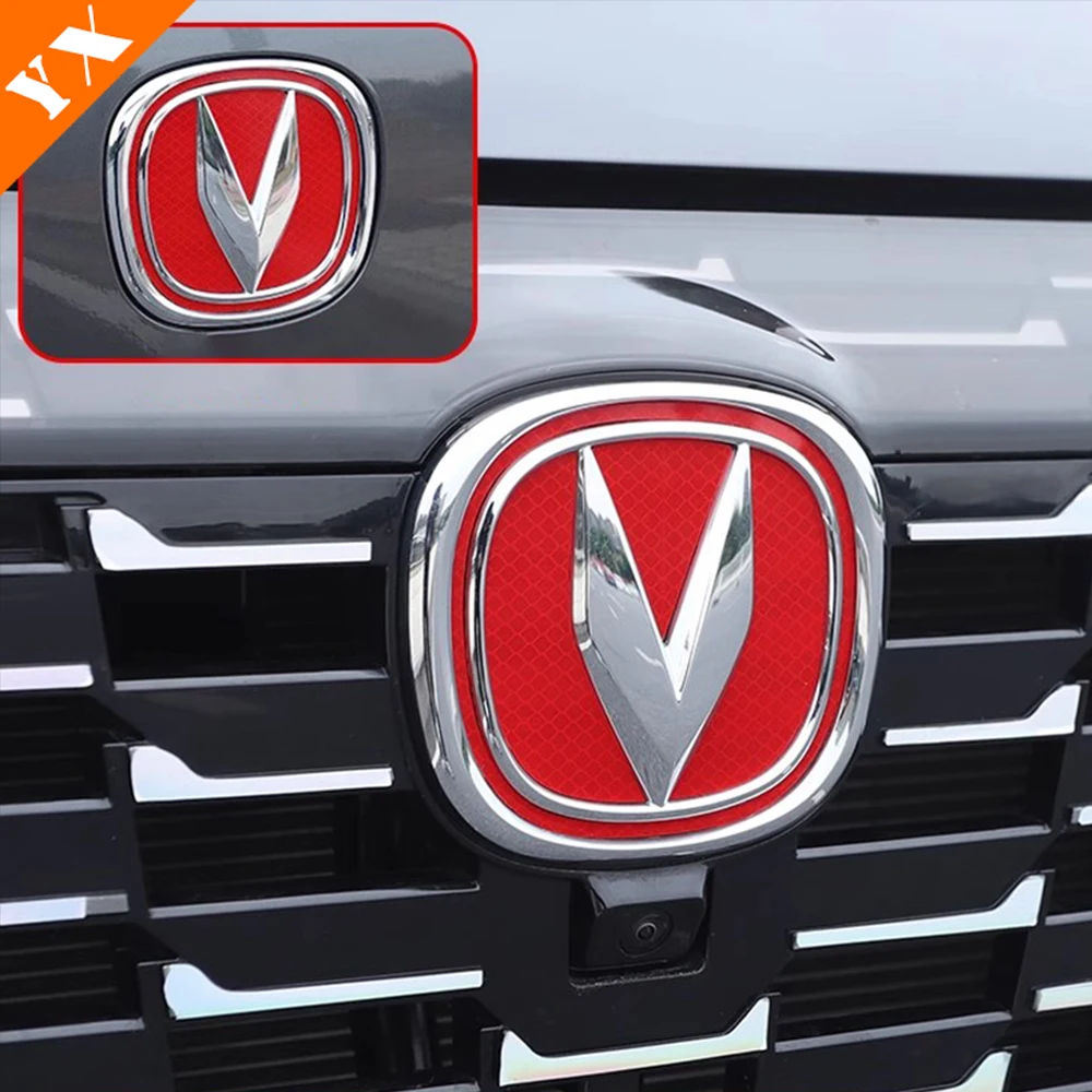 

For Changan cs55 plus accessories cs55plus 2025 2024 Car Reflective Emblem, Warning Emblem, Front And Rear Emblem Modification