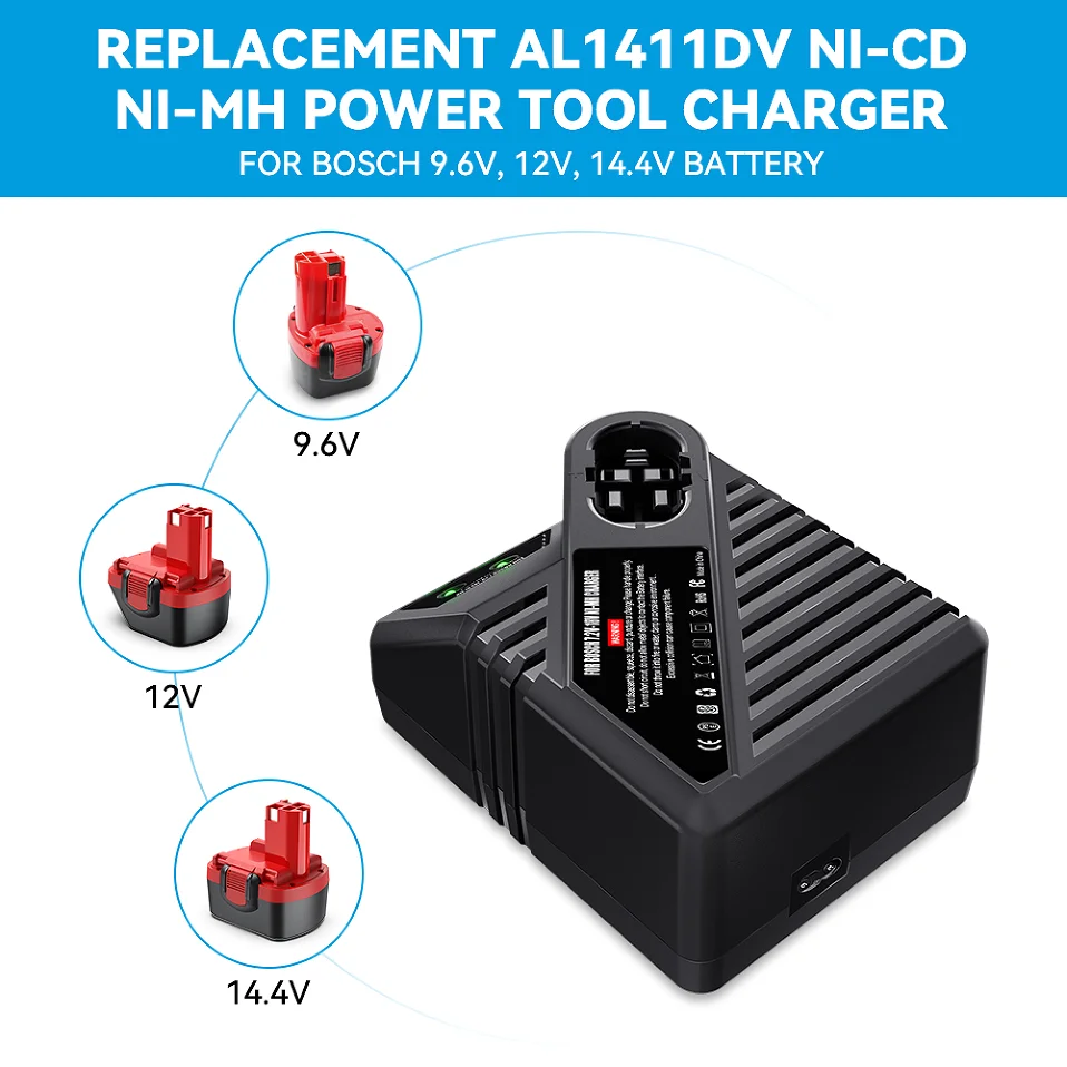 Batterie de rechange Ni-laissée pour perceuse Bosch, 14.4V, 3000mAh, BAT038, BAT040, BAT140, PSR 14.4VE-2, GSR 14.4V, GDS 35614, BAT041