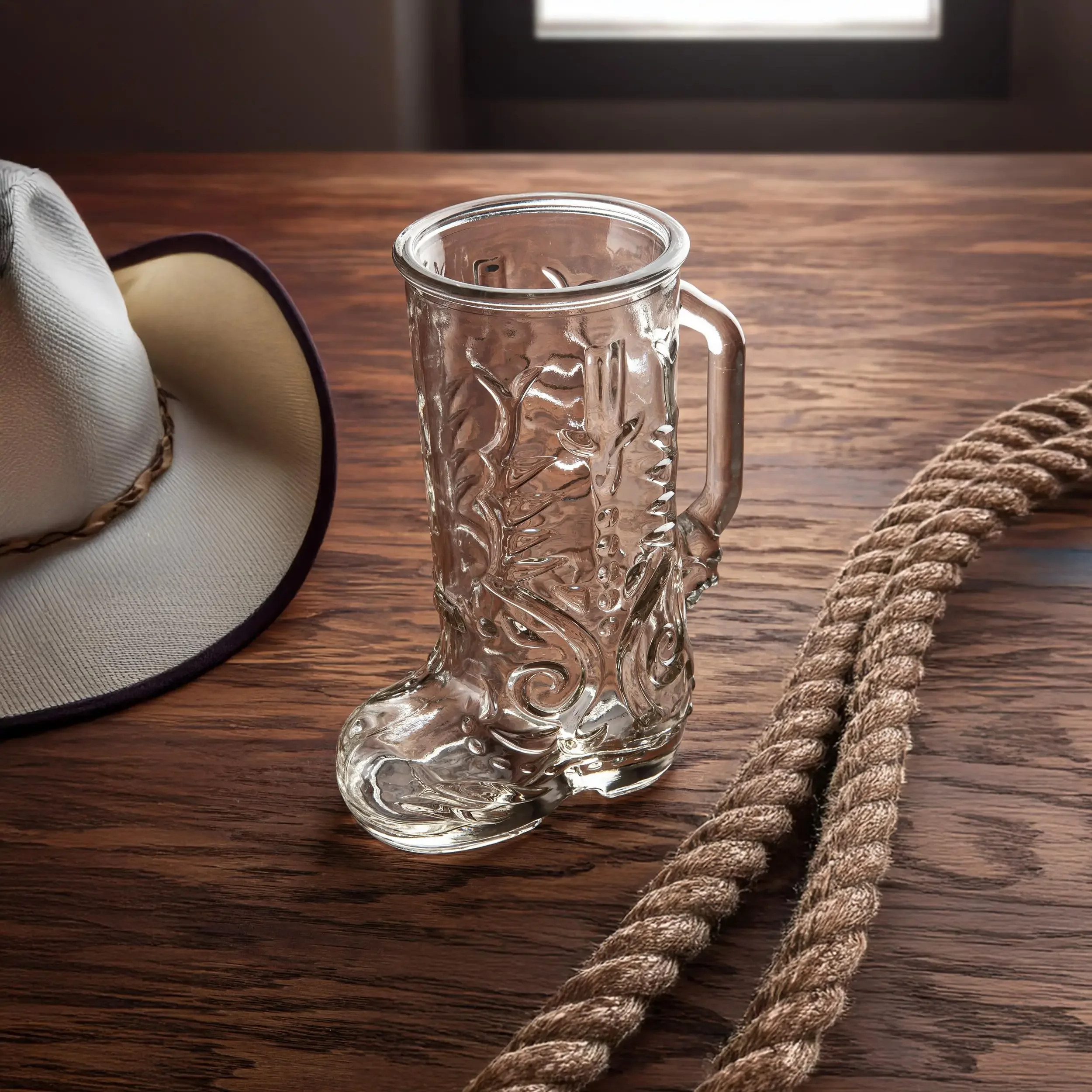 500ml Boot Shaped Glass Cup Transparent Unique Design for Juice Soda Beer Trendy Coffee Cold Drink Party Barware Water Bottle