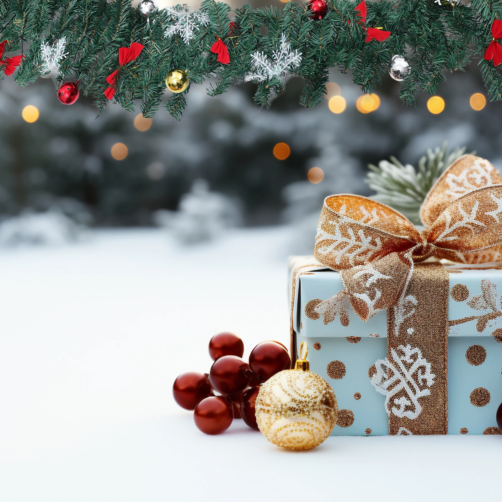 

Decorative Xmas Garland with Light Artificial Pine Garland for Home Stairs Fireplace Front Porch Door Us Plug Xmas Party Decor