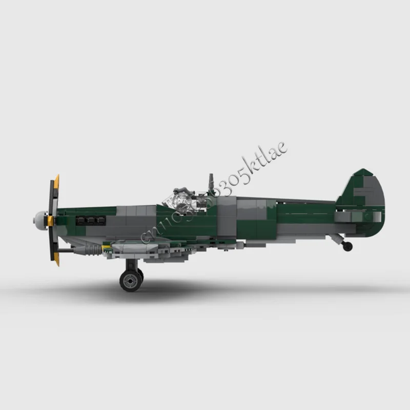 1013 peças mk1a spitfire lutador modelo de aeronave moc blocos de construção tijolos montagem criativa brinquedos para crianças presentes natal